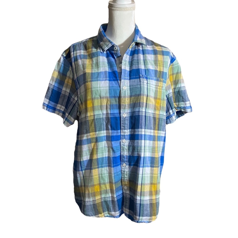 Original Penguin by Munsingwear Mens Plaid Cotton Button Slim Shirt Size…